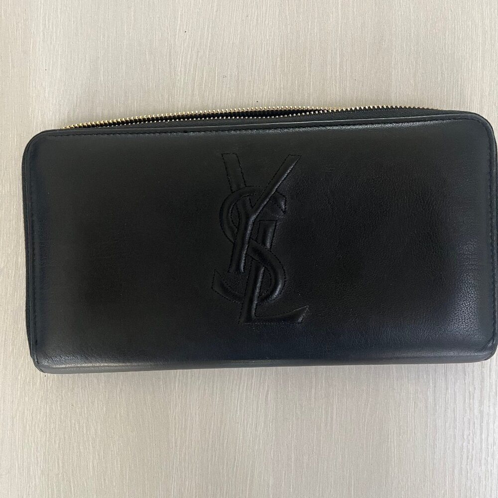 YSL LARGE WALLET BLACK